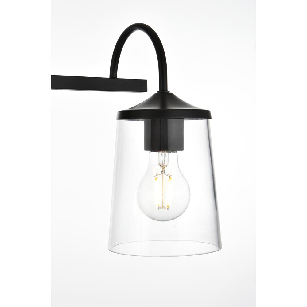 Avani 4 light Black and Clear Bath Sconce. Picture 5