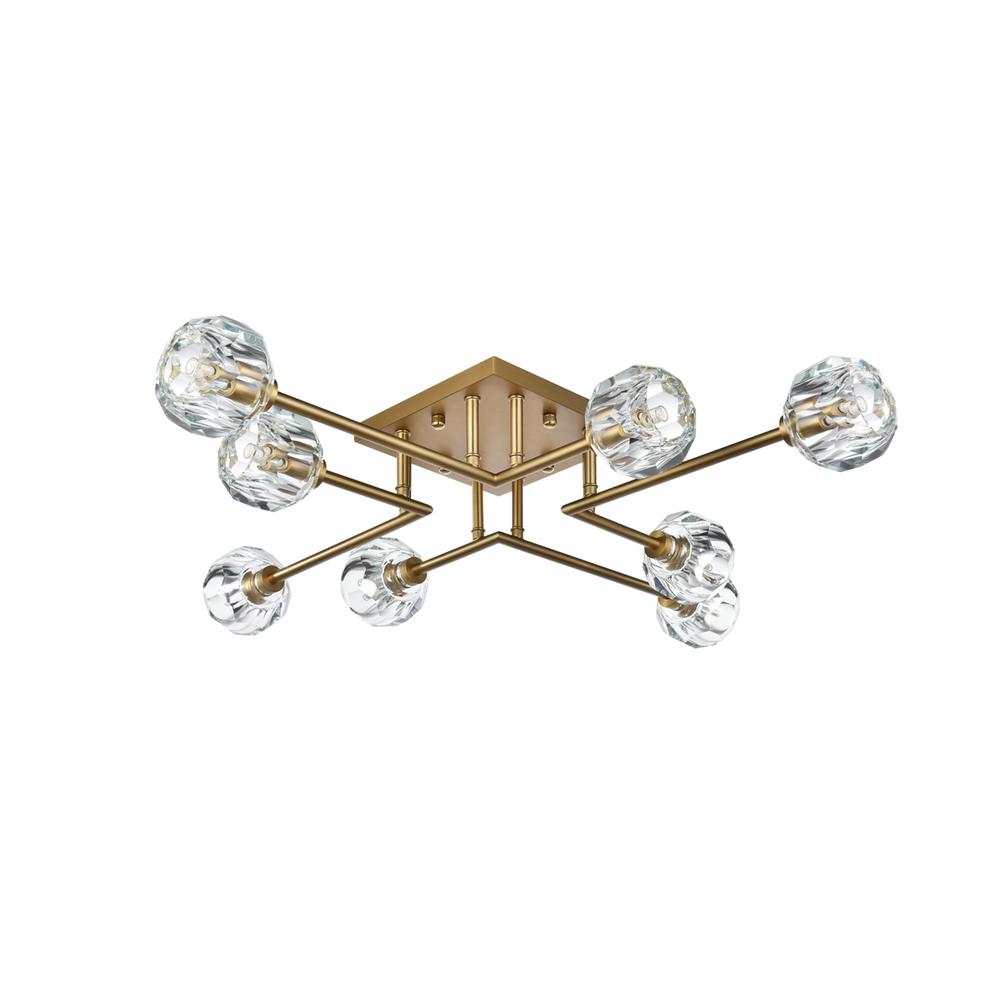 Eren 31 inch Flush Mount in Satin Gold. Picture 3