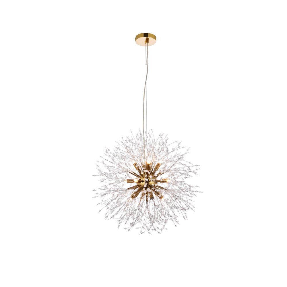 Solace 12 lights Gold pendant. Picture 1