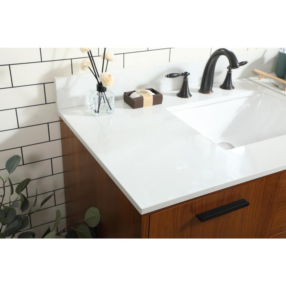42 inch bathroom vanity in Teak with backsplash. Picture 5