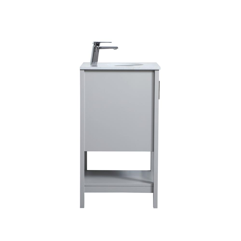 18 inch Single Bathroom Vanity in Grey. Picture 13