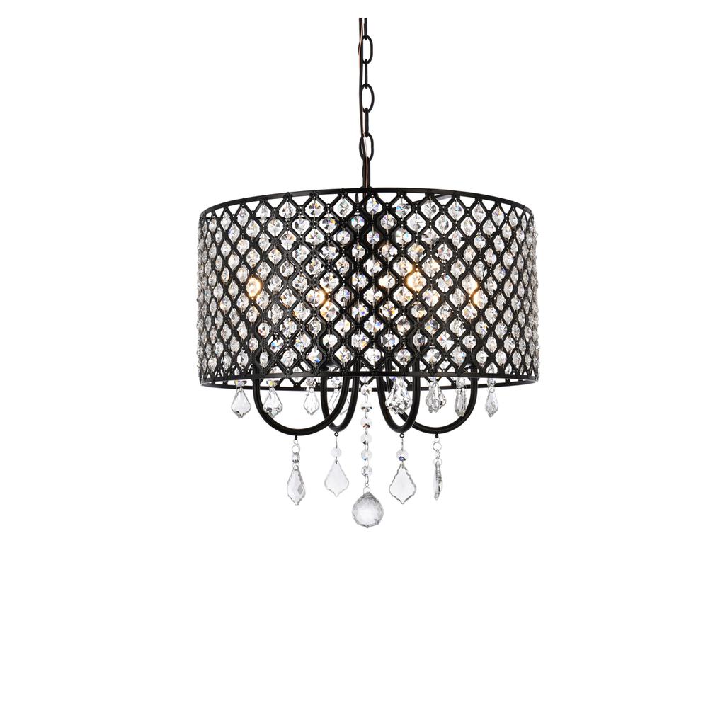 Elise 17 inch pendant in black. Picture 2