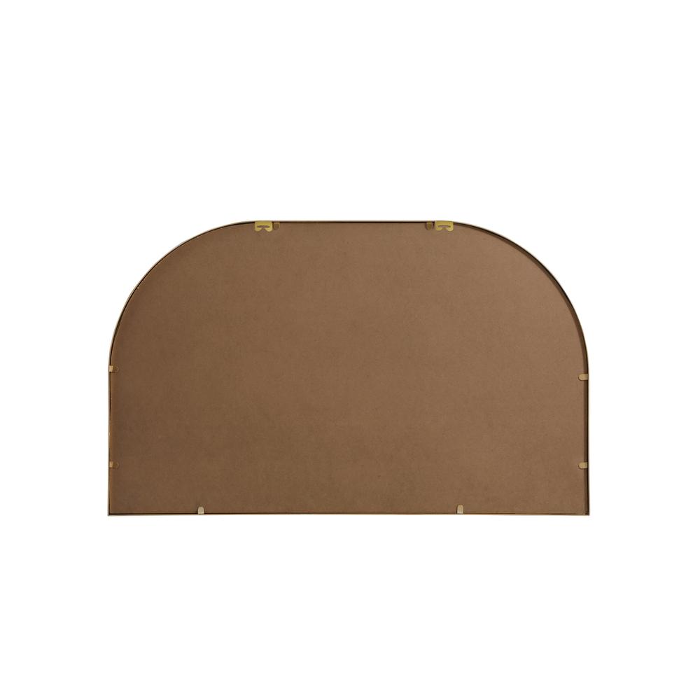 Metal Frame Arch Mirror 39x24 Inch in Brass. Picture 8