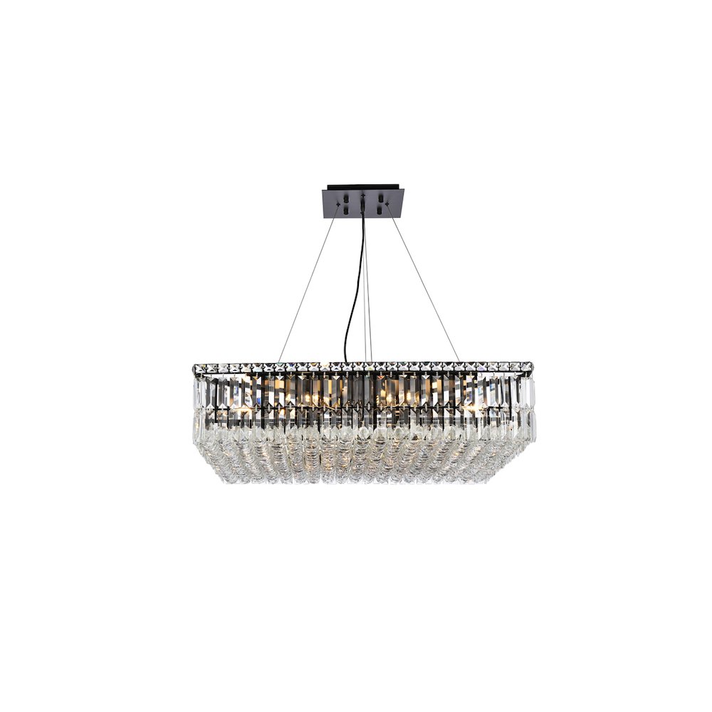 Maxime 32 Inch Black Chandelier. Picture 1