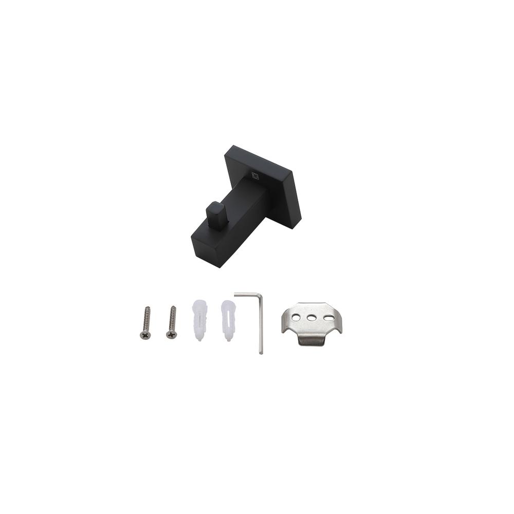 Isla 4-Piece Bathroom Hardware Set in Matte Black. Picture 9