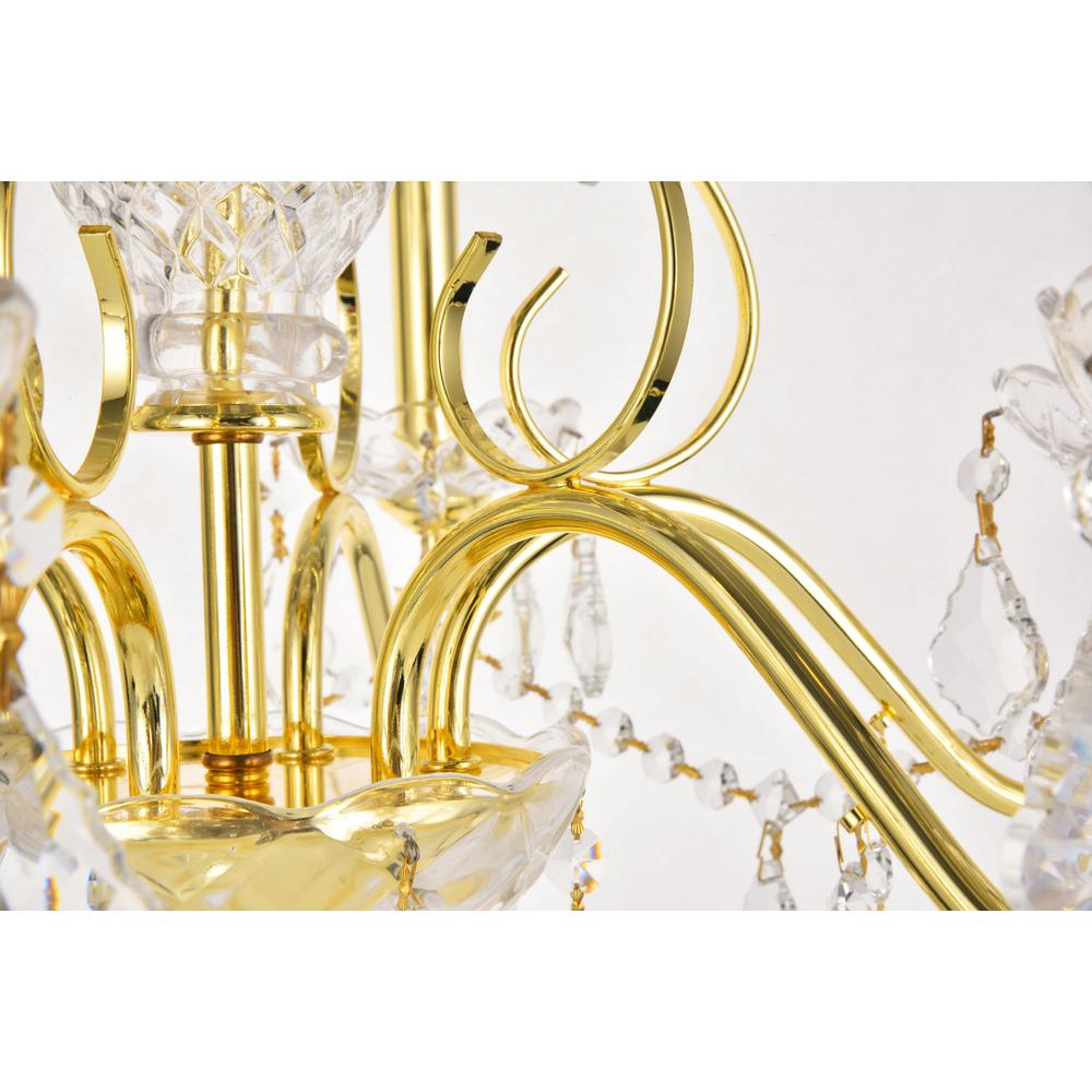 St. Francis 6 light Gold Chandelier Clear Royal Cut Crystal. Picture 4