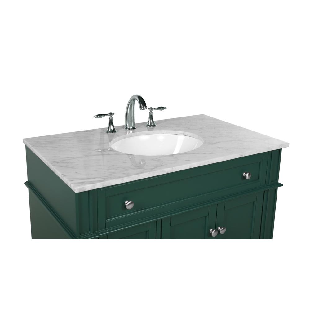 36 inch Single bathroom vanity in green. Picture 11