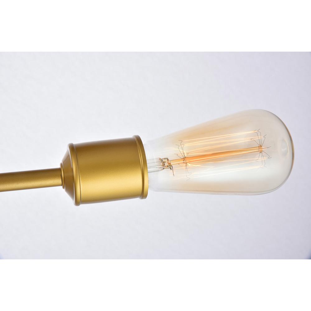 Axel 6 Lights Brass Flush Mount. Picture 6