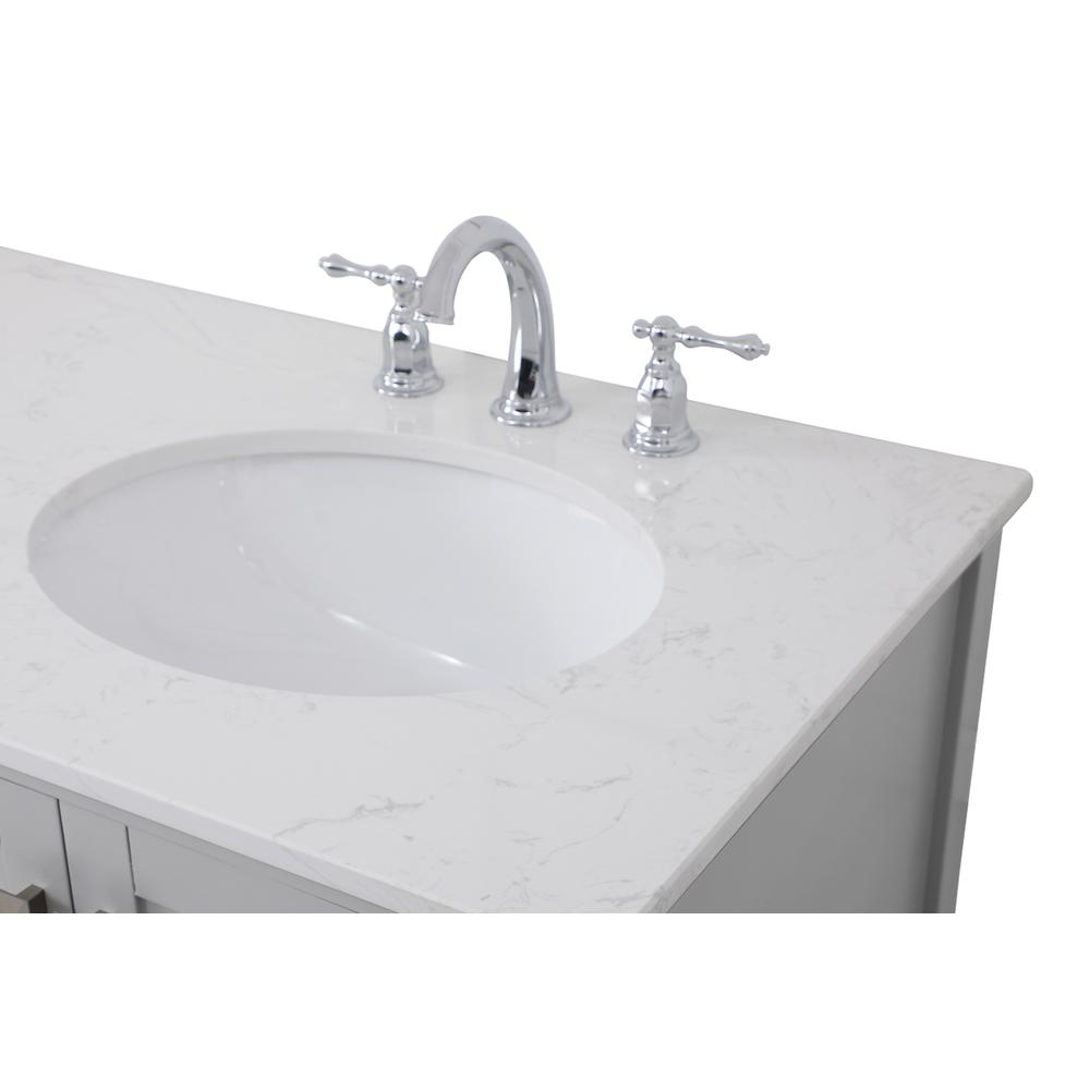 60 inch Double Bathroom Vanity in Gray. Picture 10