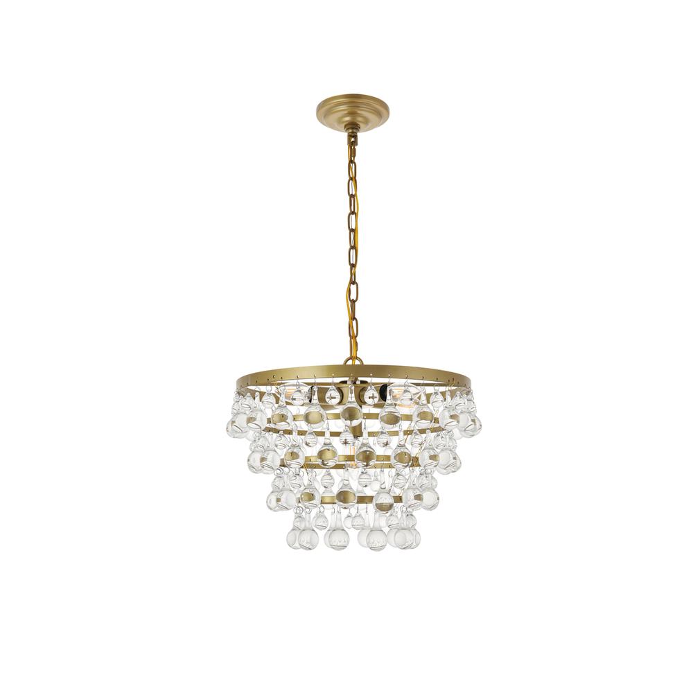 Kora 5 light Brass Pendant. Picture 1