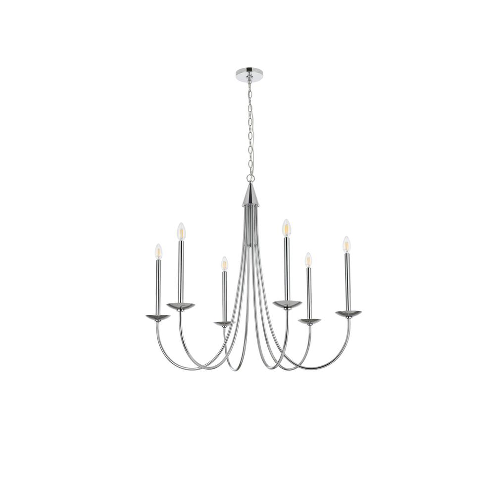 Cohen 36 inch chandelier in Chrome. Picture 6