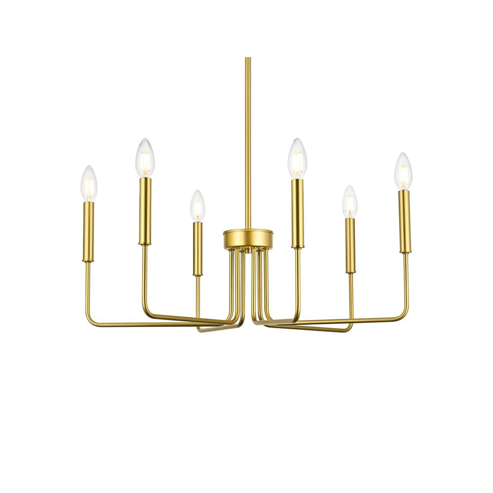 Willa 26 inch Pendant Light in Brass. Picture 2