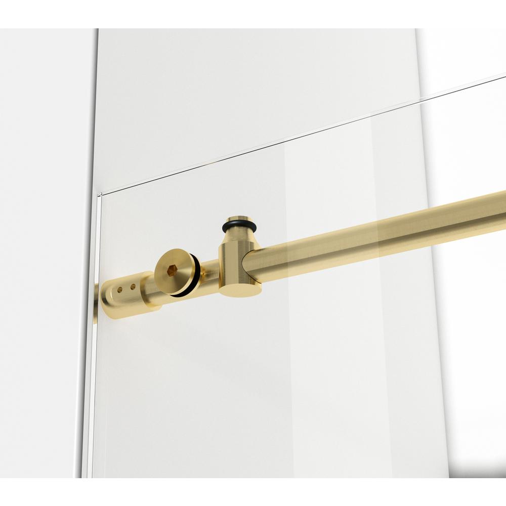 Frameless tub door 60 x 60 Brushed Gold. Picture 7