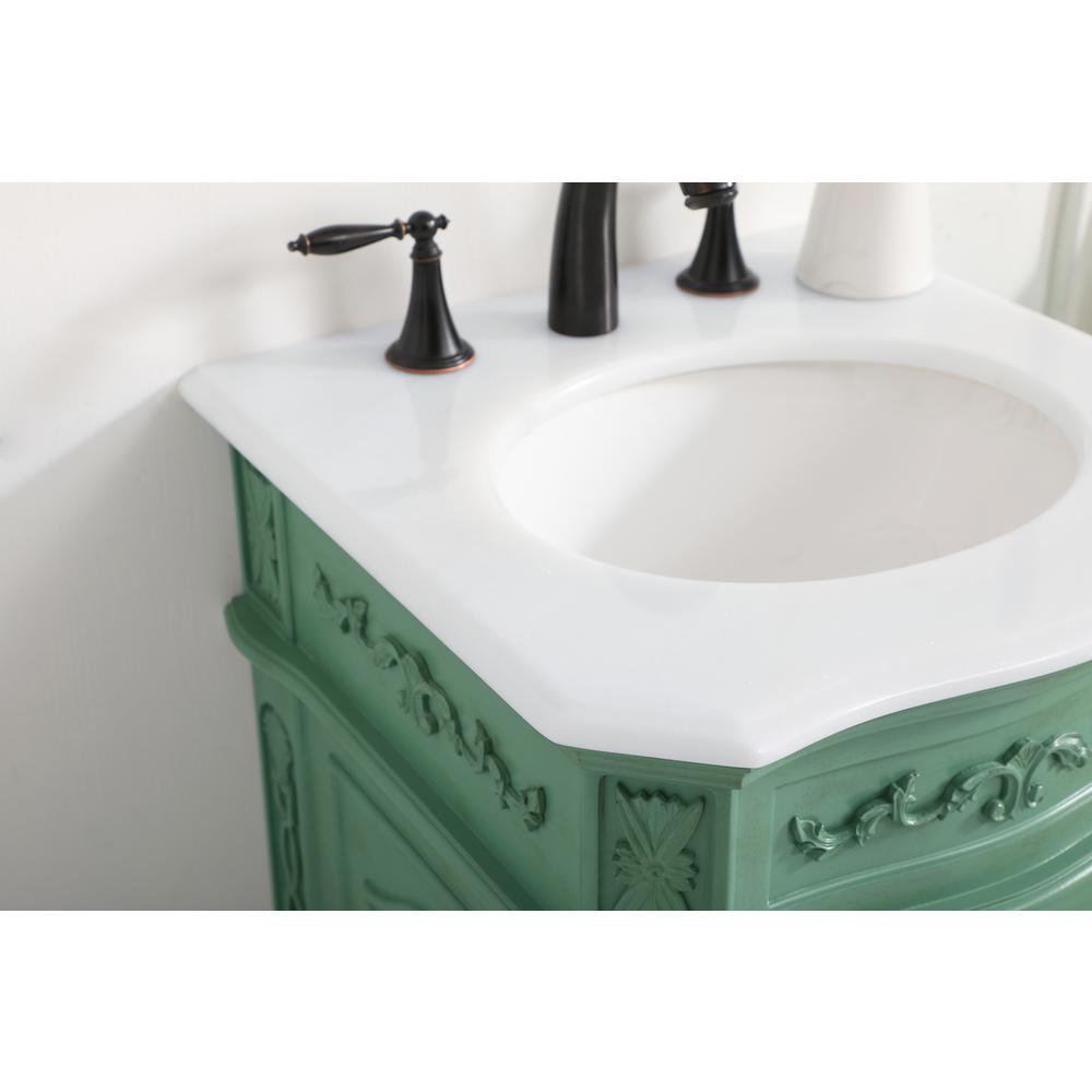 19 inch Single Bathroom vanity in vintage mint. Picture 5