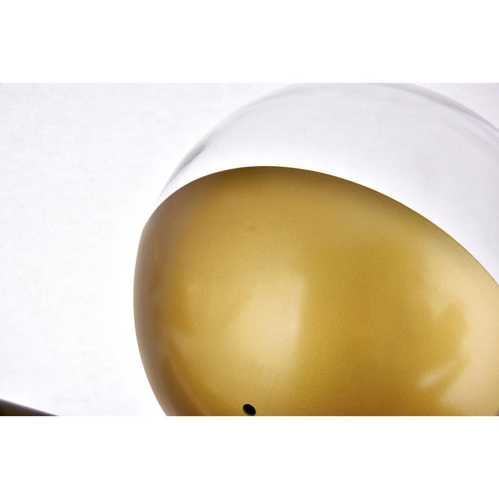 Eclipse 7 Lights Brass Pendant With Clear Glass. Picture 5