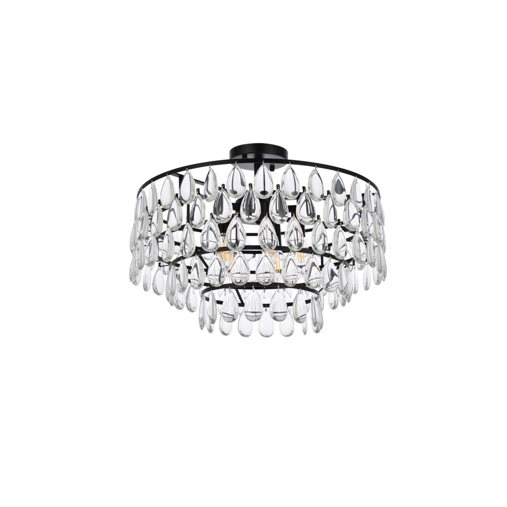 Mila 20 inch flush mount in black. Picture 6