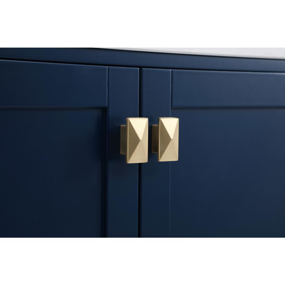 42 inch Single Bathroom Vanity in Blue with Backsplash. Picture 13