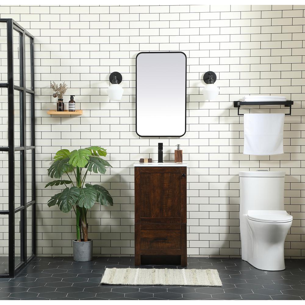 18 inch Single bathroom vanity in expresso. Picture 4