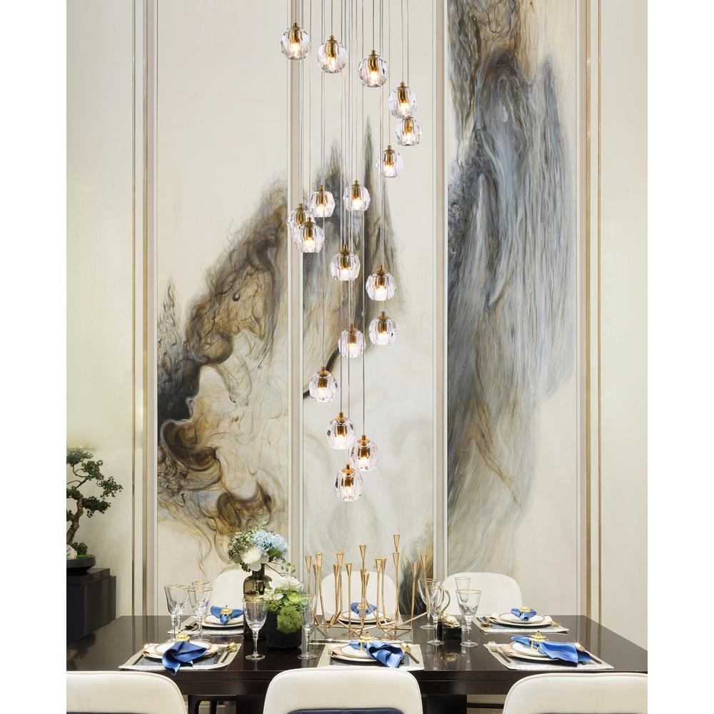 Eren 18 lights Gold pendant. Picture 7