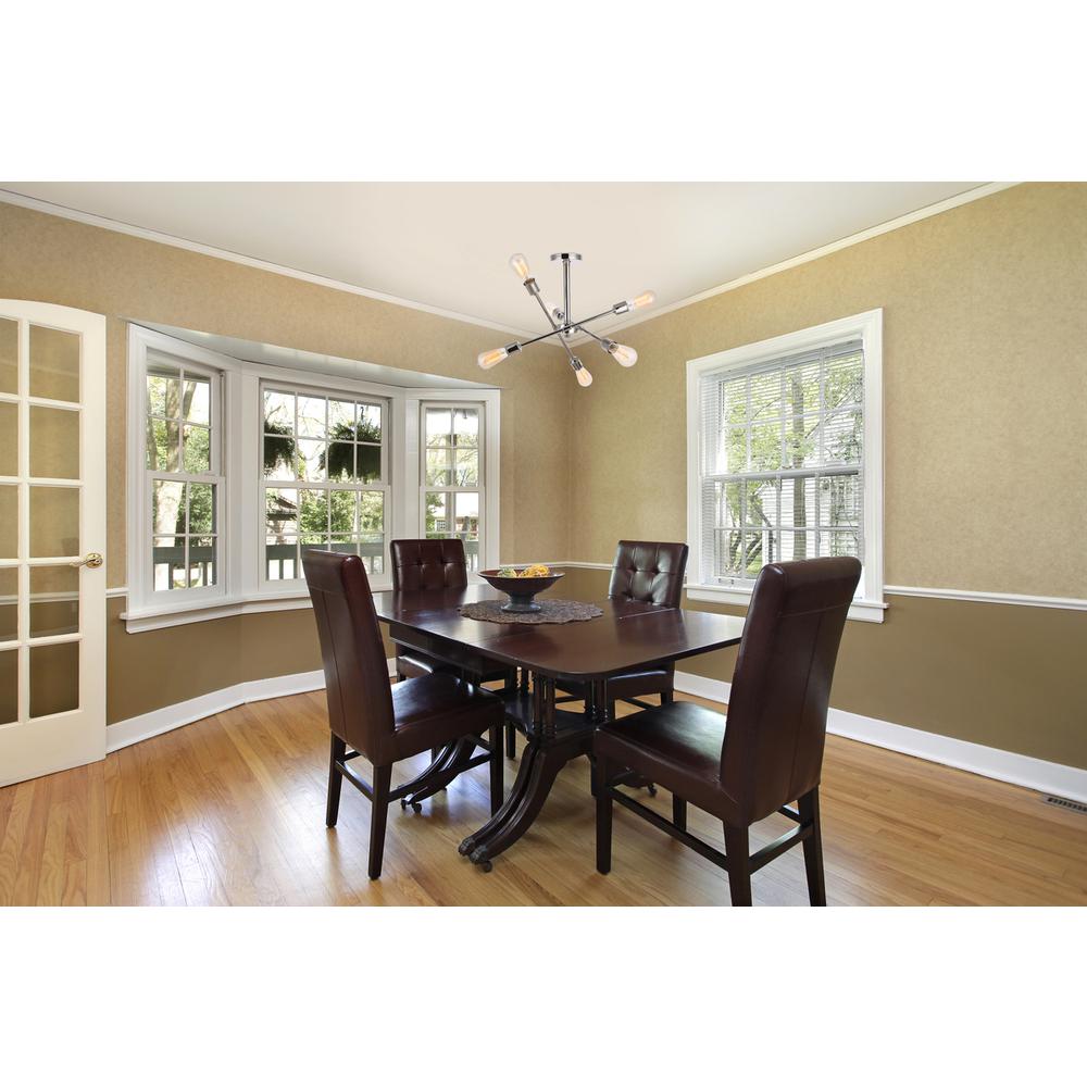 Axel 6 Lights polished Nickel Flush Mount. Picture 7