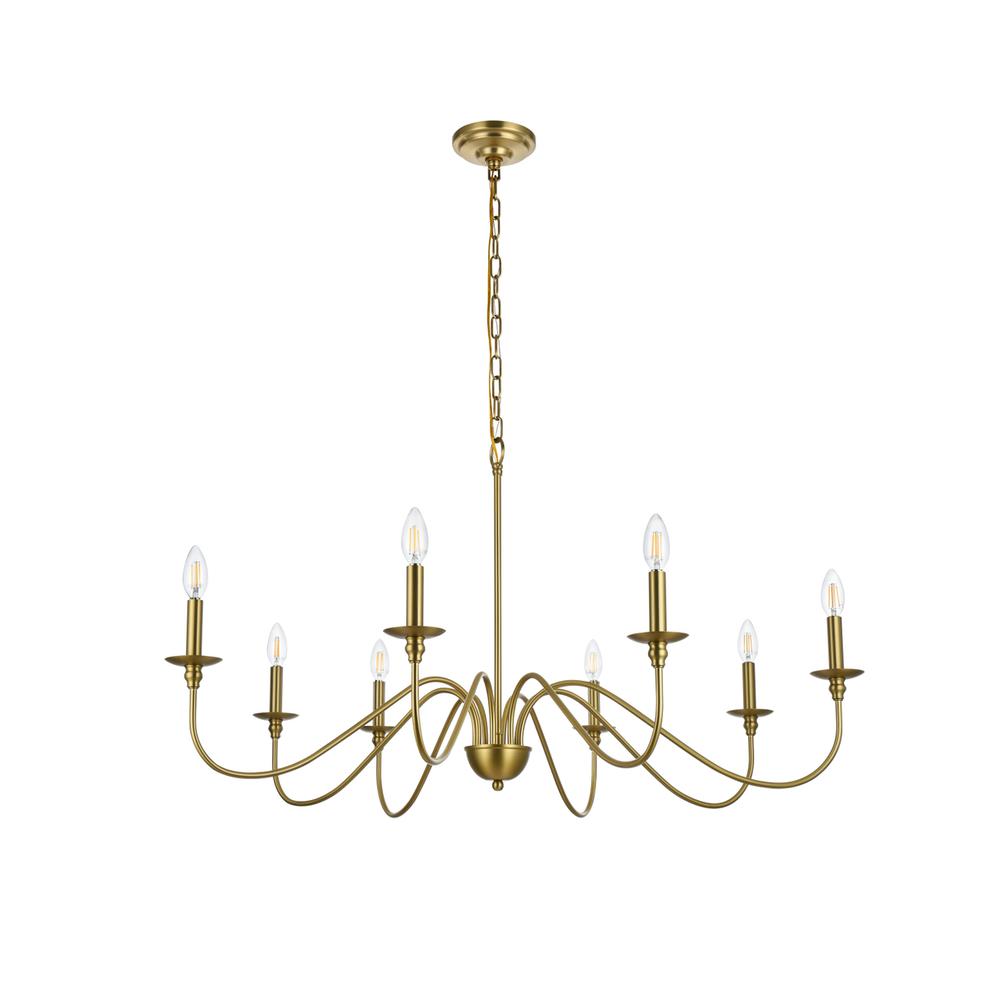 Rohan 42 inch chandelier in Satin Gold. Picture 6