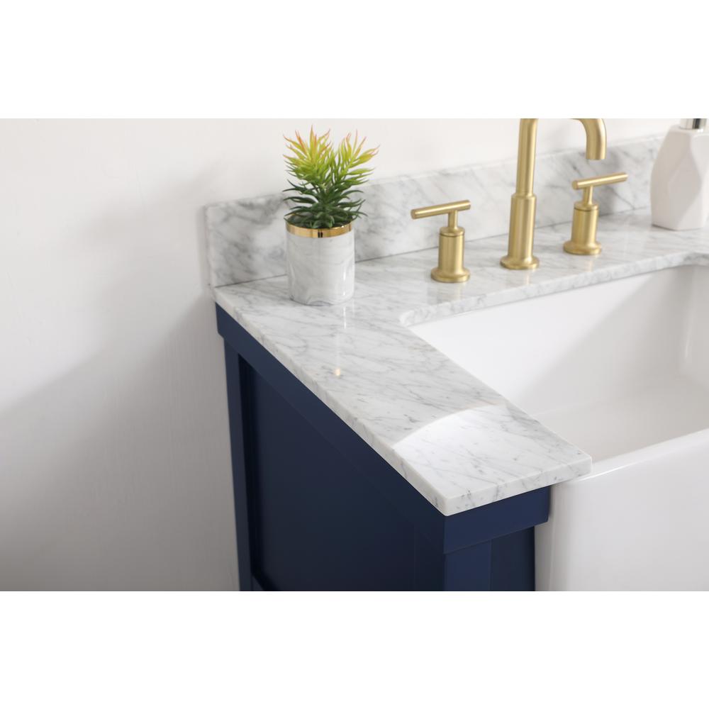 30 inch Single bathroom vanity in blue with backsplash. Picture 5