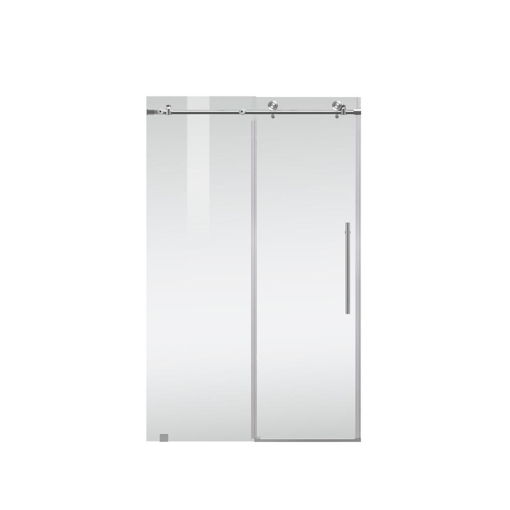 Frameless shower door 48 x 76 Brushed Nickel. Picture 10