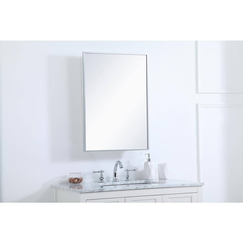 Metal mirror medicine cabinet 20 inch x 28 inch in silver. Picture 2