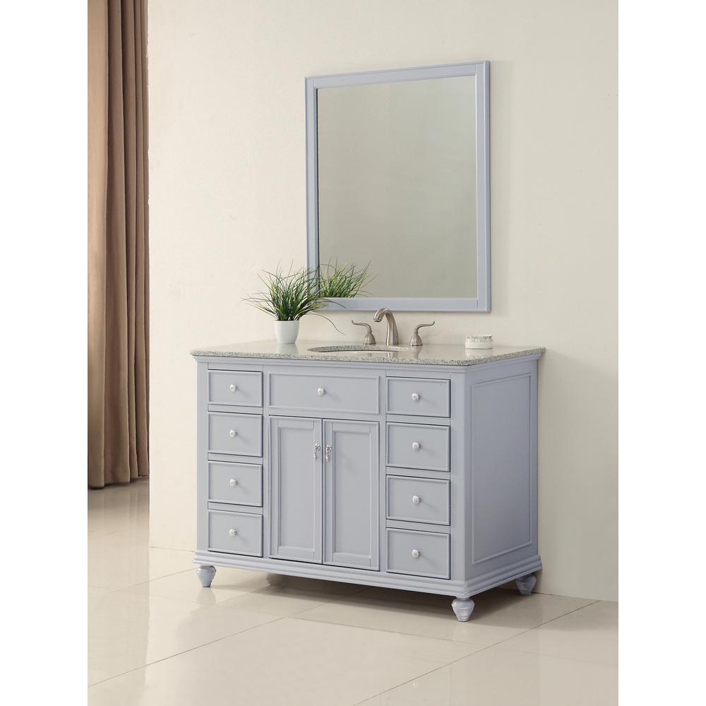 48 In. Single Bathroom Vanity Set In Light Grey. Picture 8