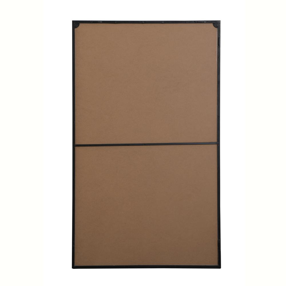 Metal frame rectangle mirror 36 inch in Black. Picture 11