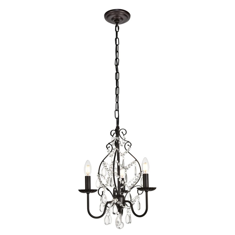 BLAISE Collection Pendant D15 H20 Lt:3 Oil rubbed bronze Finish. Picture 1