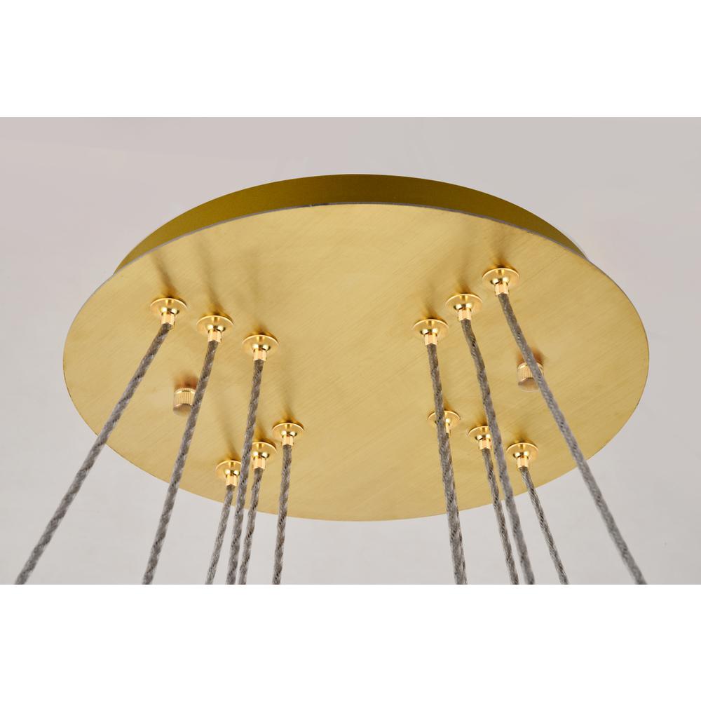 Monroe Integrated LED chip light gold Chandelier Clear Royal Cut Crystal. Picture 5