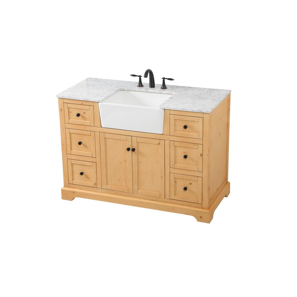 48 inch Single bathroom vanity in natural wood. Picture 8