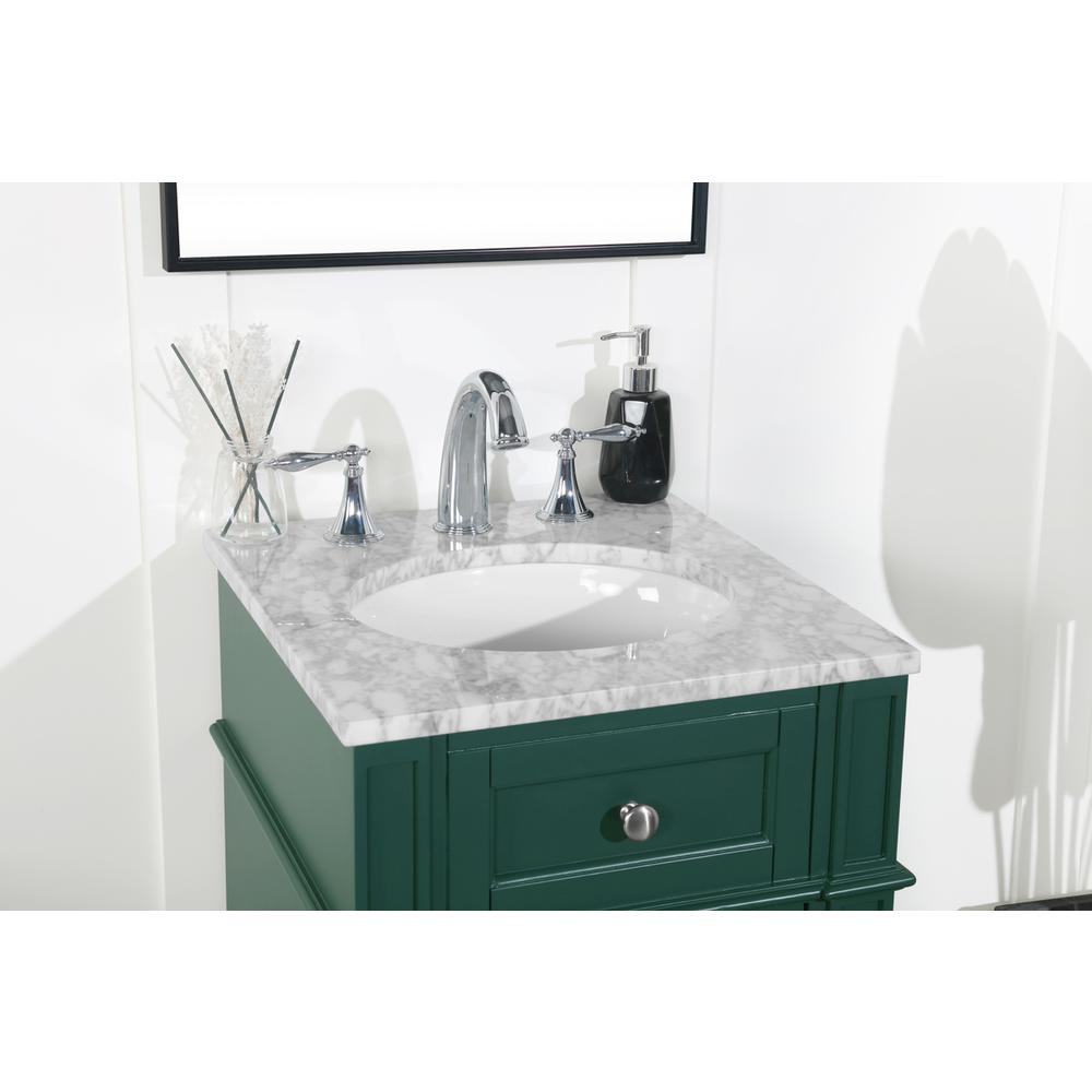 18 inch Single bathroom vanity in green. Picture 5