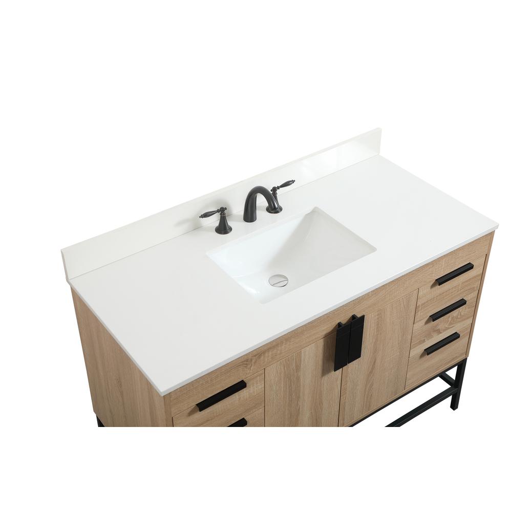 48 inch Single bathroom vanity in mango wood with backsplash. Picture 10