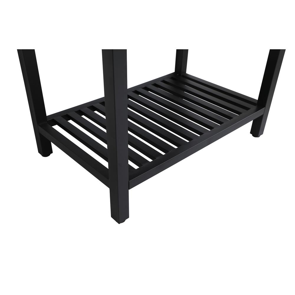 30 inch Single Bathroom Metal Vanity in Black. Picture 11