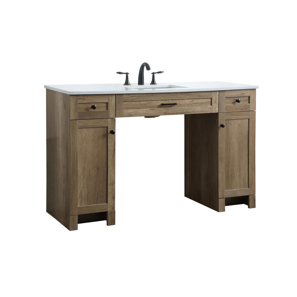 54 Inch ADA Compliant Bathroom Vanity In Natural Oak. Picture 7