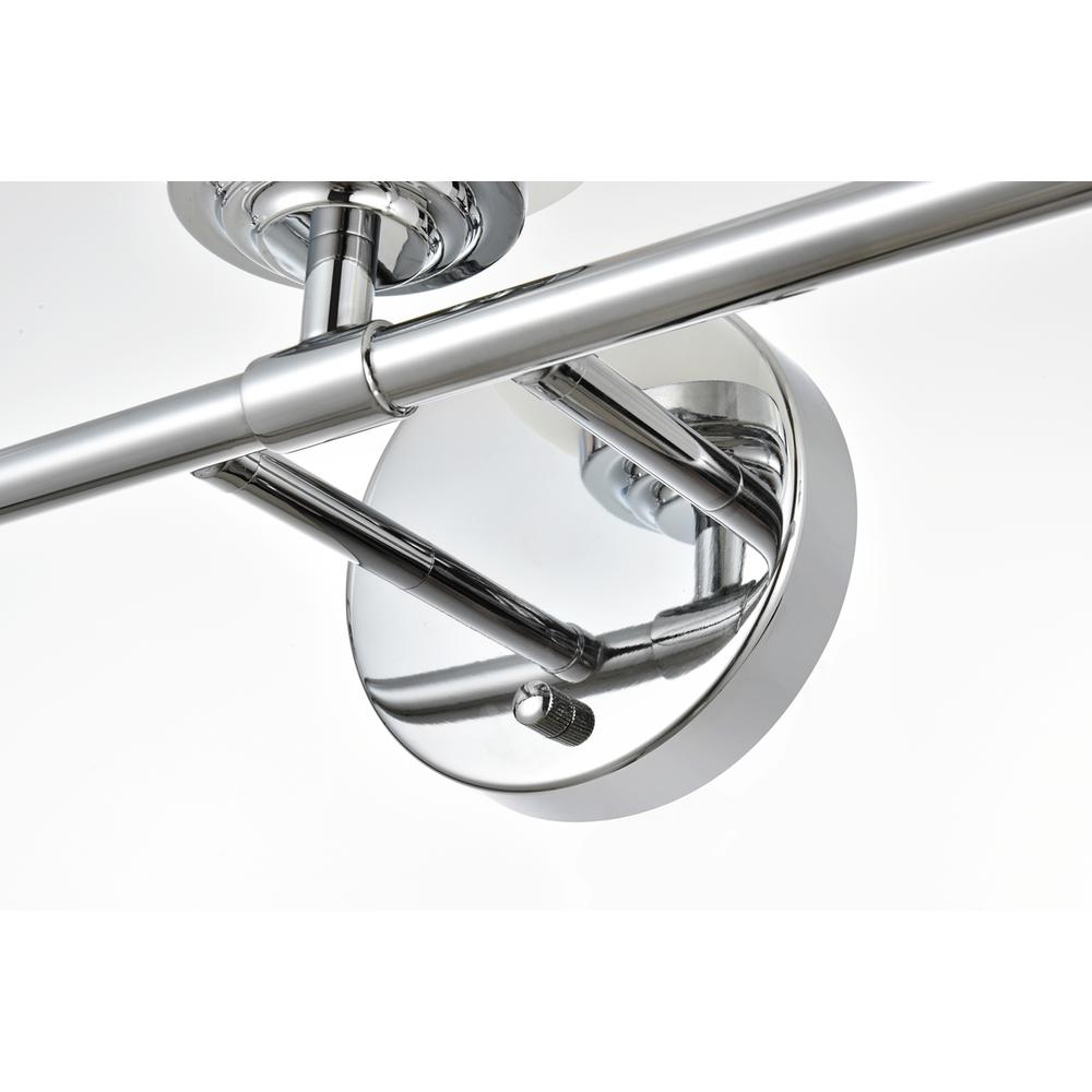 Ansley 3 light Chrome and frosted white Bath Sconce. Picture 5