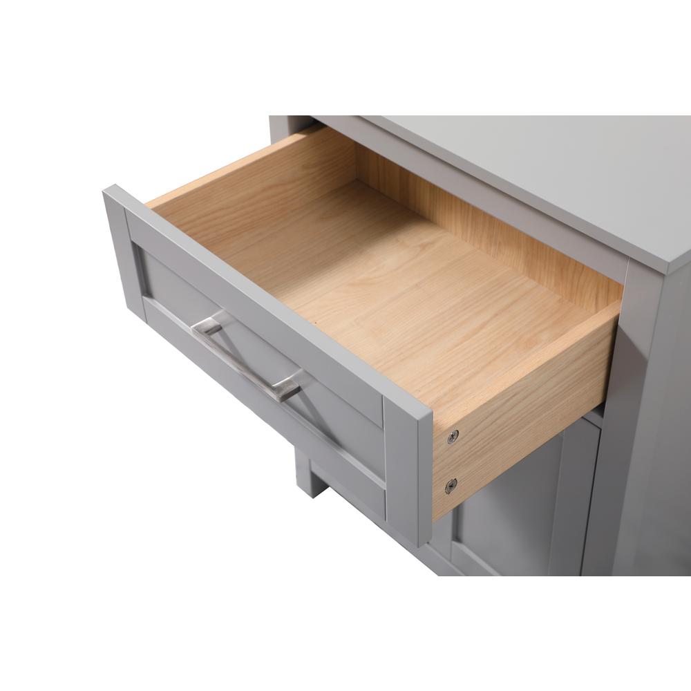 24 Inch Wide Bathroom Storage Freestanding Cabinet In Grey. Picture 6