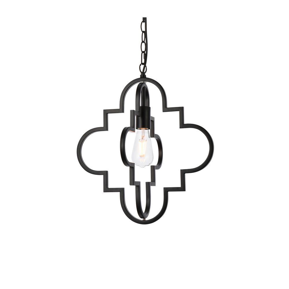 Sandara 1 light pendant in black. Picture 2