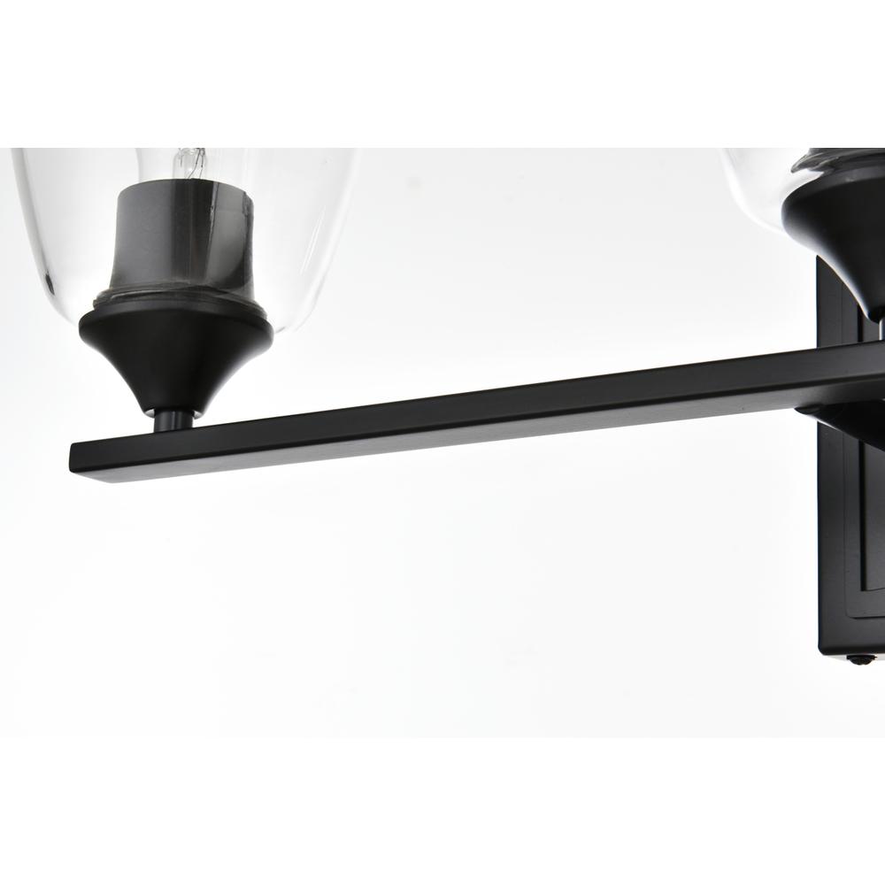 Harris 3 light Black and Clear Bath Sconce. Picture 6