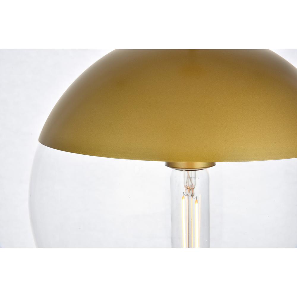 Eclipse 1 Light Brass Pendant With Clear Glass. Picture 3