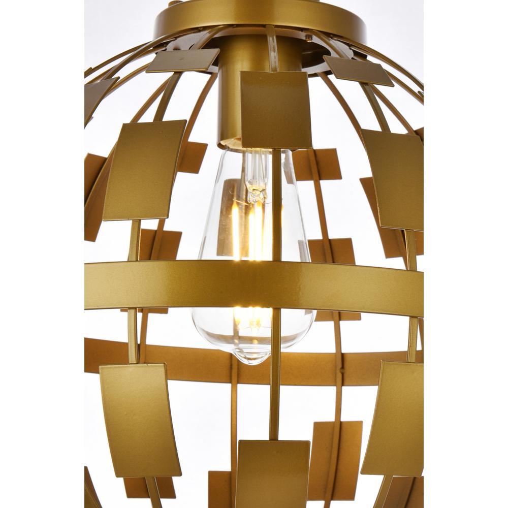 Levante 1 light pendant in brass. Picture 5