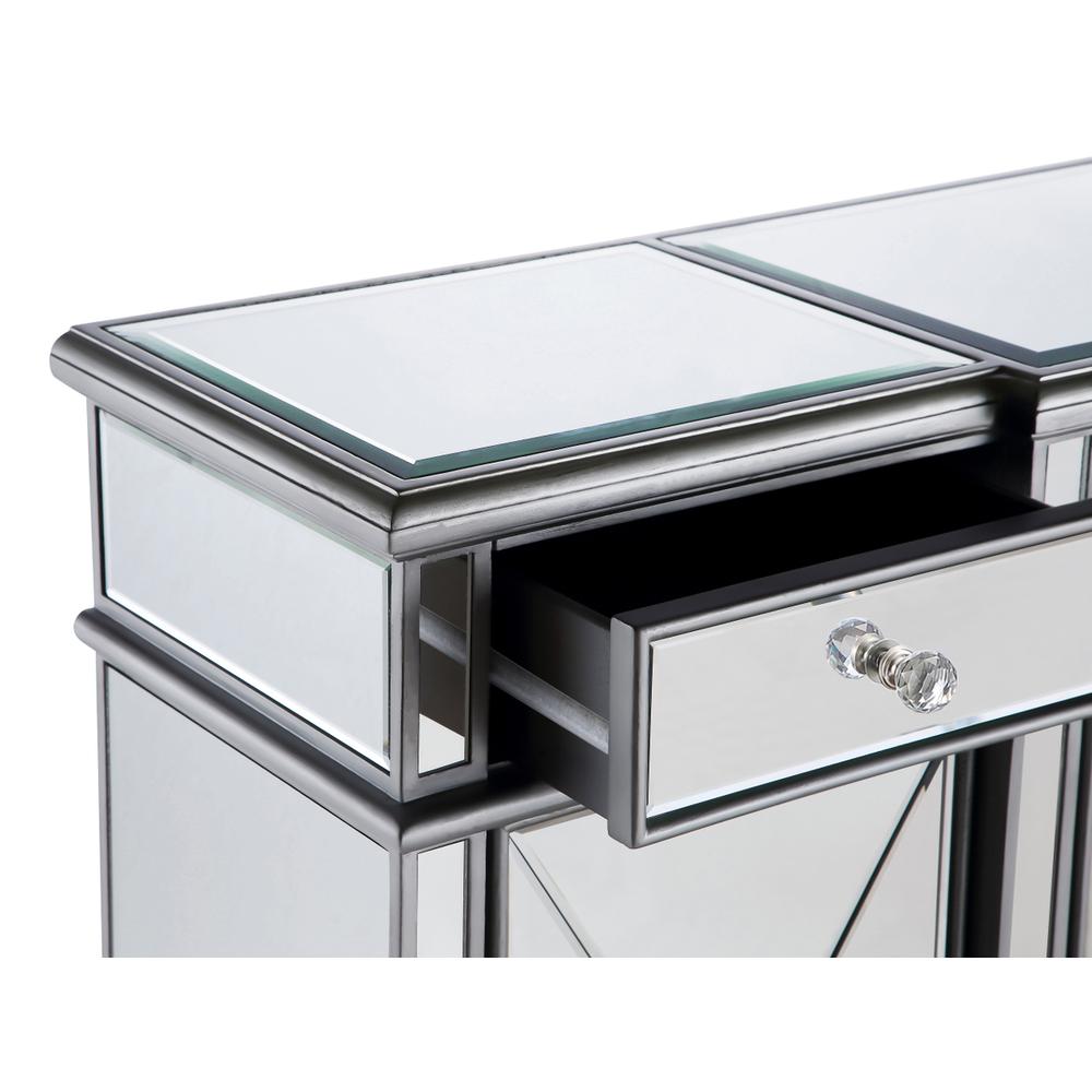 3 Drawer 4 Door Cabinet 60 in. x 14 in. x 36 in. in silver Clear. Picture 6