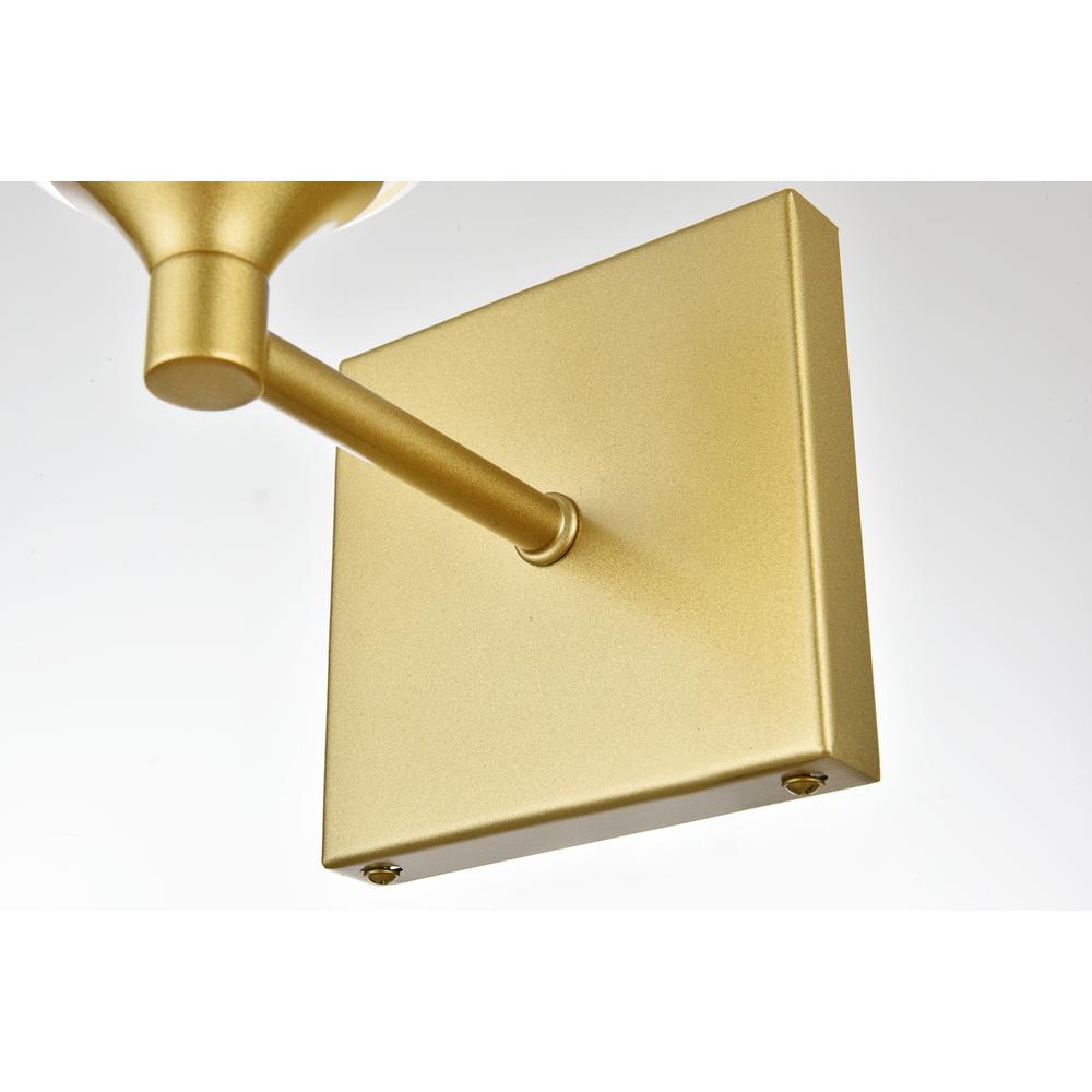Gianni 1 light Brass and Clear Bath Sconce. Picture 5
