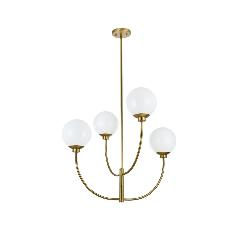 Nyomi 30 inch chandelier in Satin Gold. Picture 6
