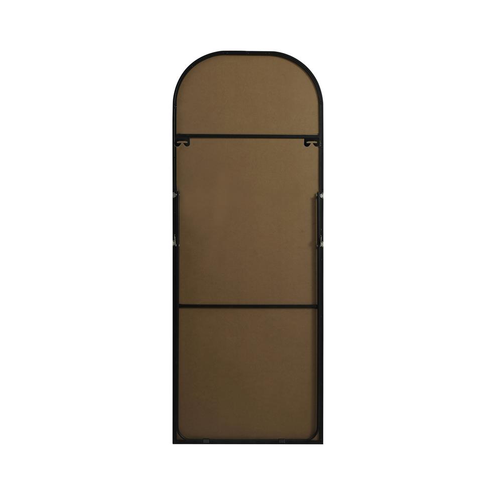 Metal Frame Arch Full Length Mirror 28x74 Inch in Black. Picture 10