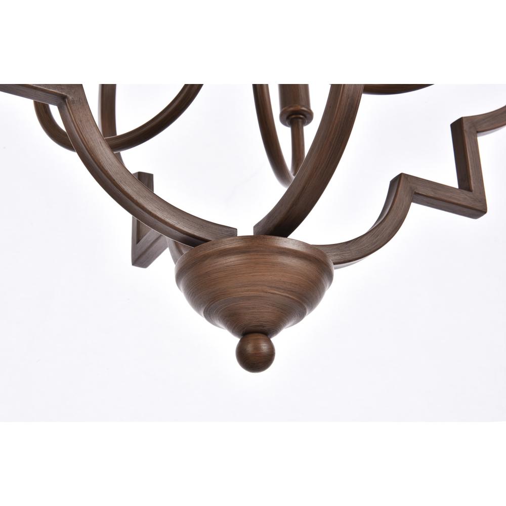 Sandara 4 lights pendant in weathered oak. Picture 3