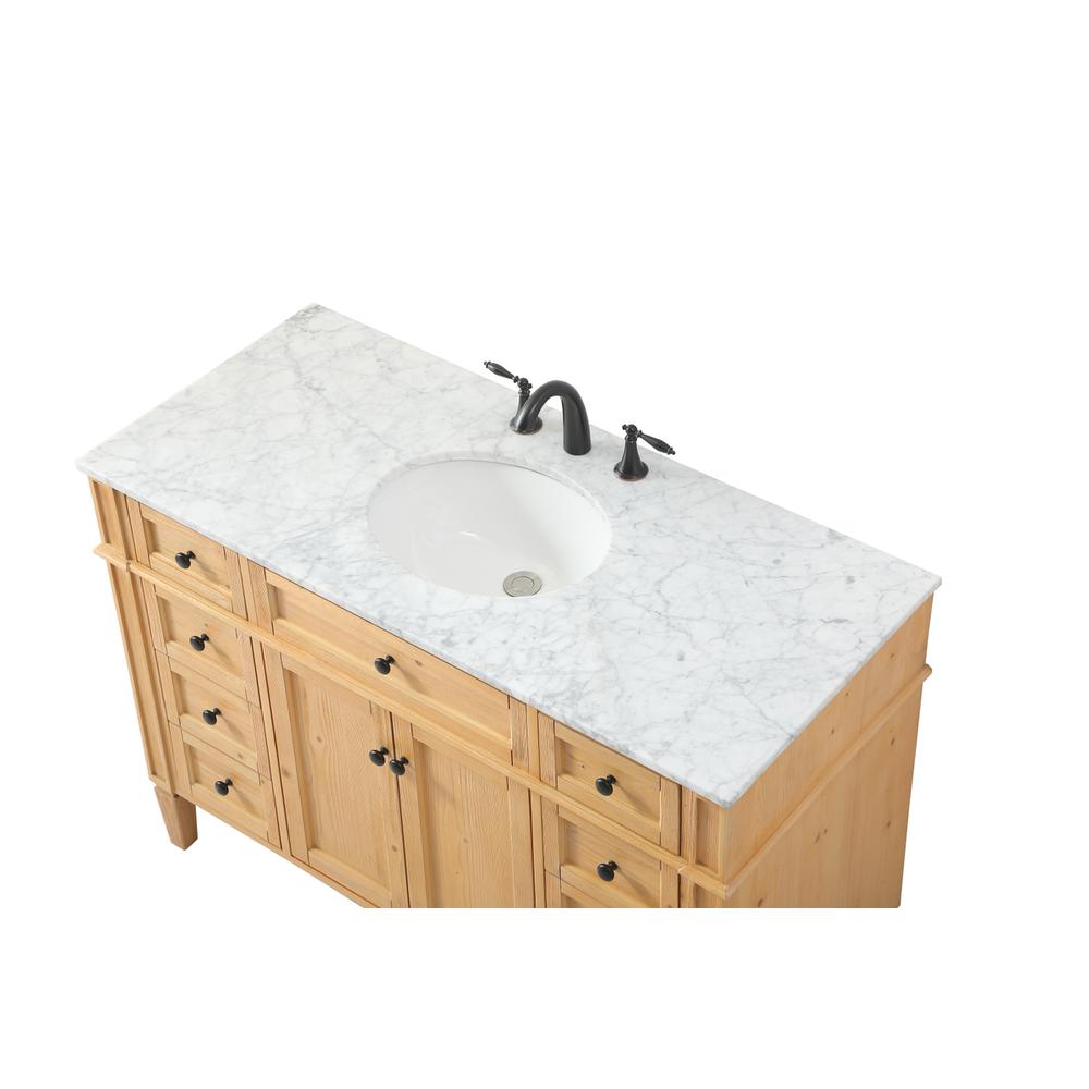 48 inch Single bathroom vanity in natural wood. Picture 10