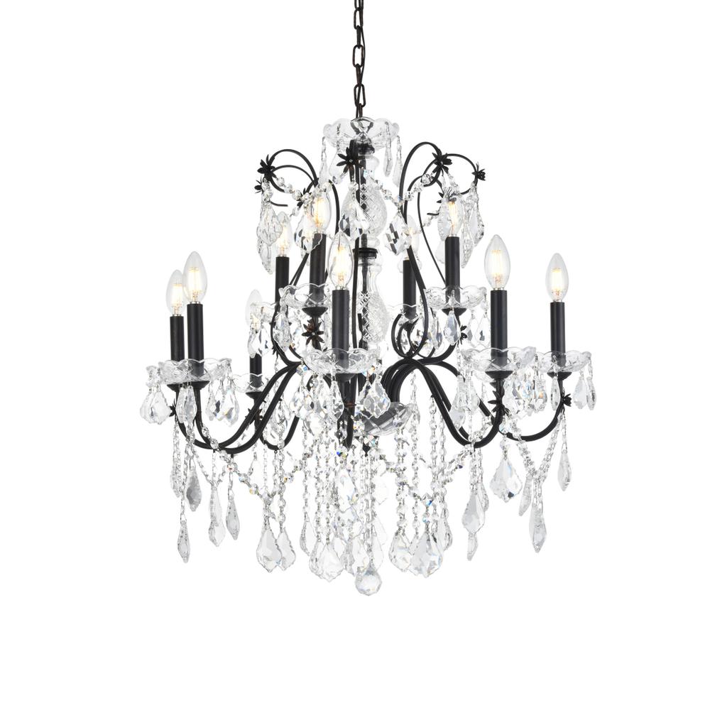 St. Francis 12 light Dark Bronze Chandelier Clear Royal Cut Crystal. Picture 6